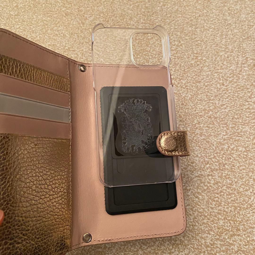 【未使用！即購入可！】サロンドアルファード 多機種対応 手帳型スマホケース ロゼ