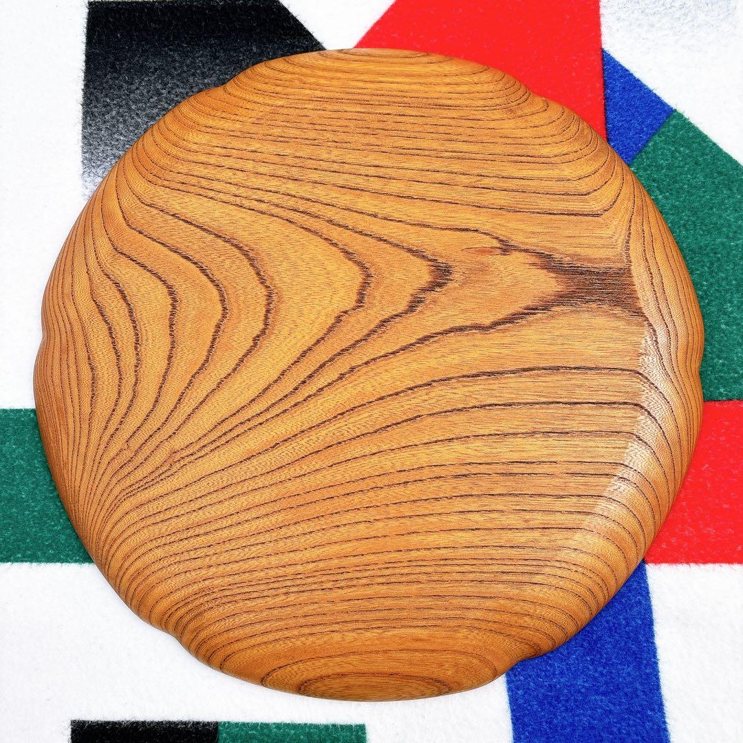 四十沢木材工芸KITOケヤキ雪輪盆1尺1寸☆トレーお盆 欅 輪島 伝統工芸作家④