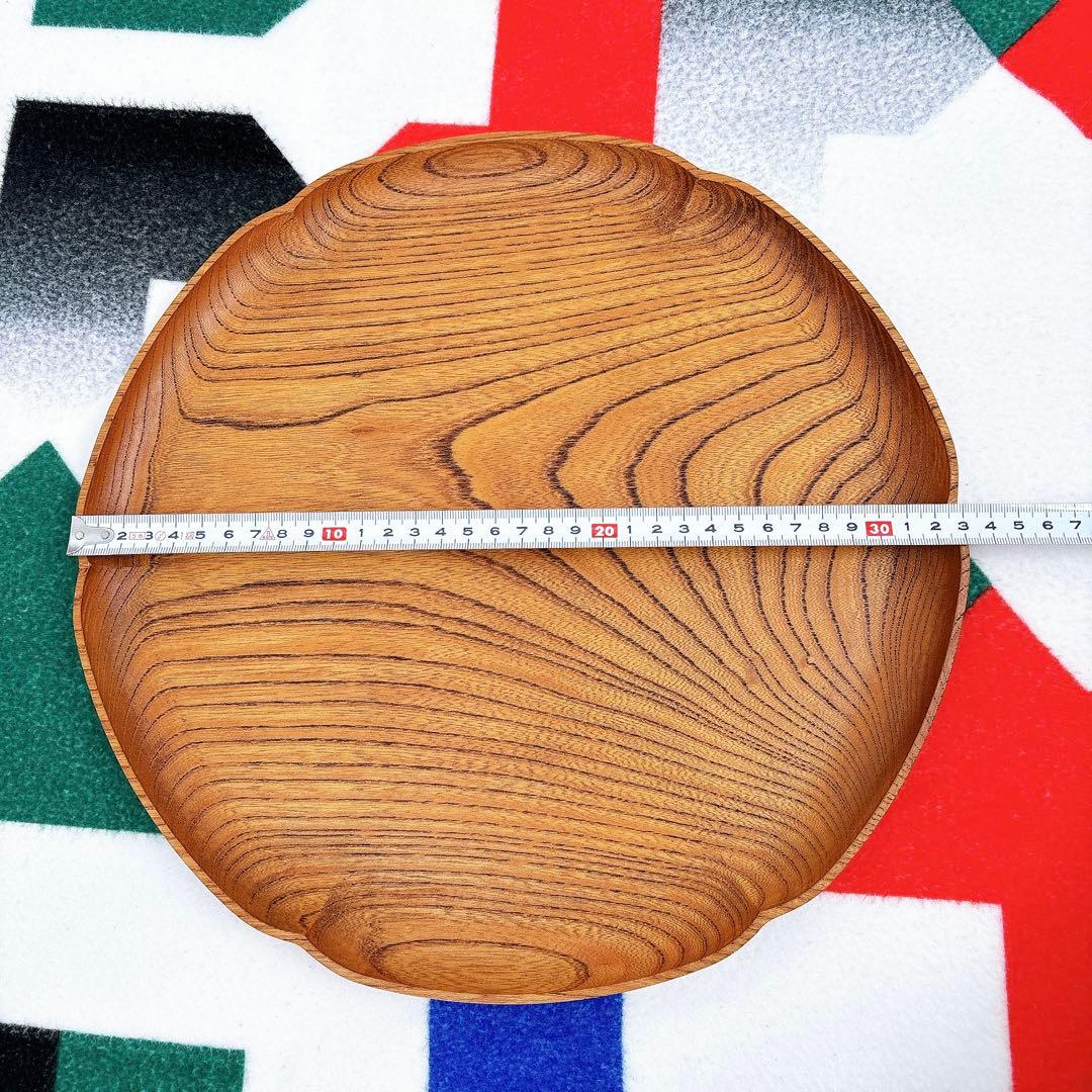 四十沢木材工芸KITOケヤキ雪輪盆1尺1寸☆トレーお盆 欅 輪島 伝統工芸作家④