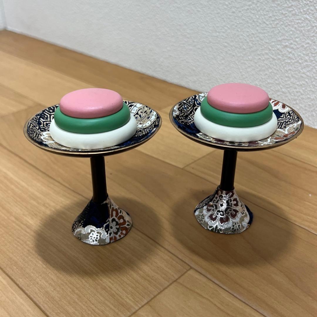 雛人形　桃の節句　雛道具　紺色　金彩