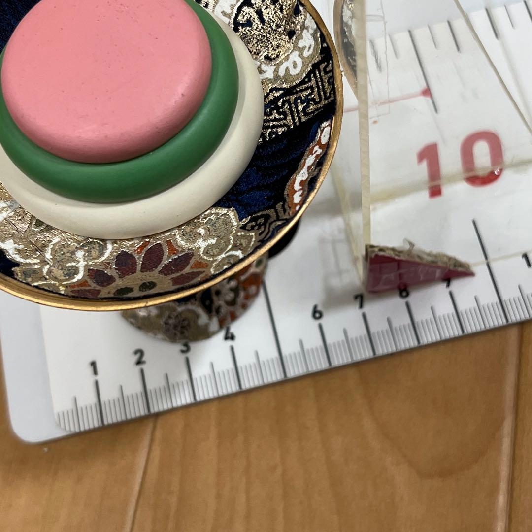 雛人形　桃の節句　雛道具　紺色　金彩