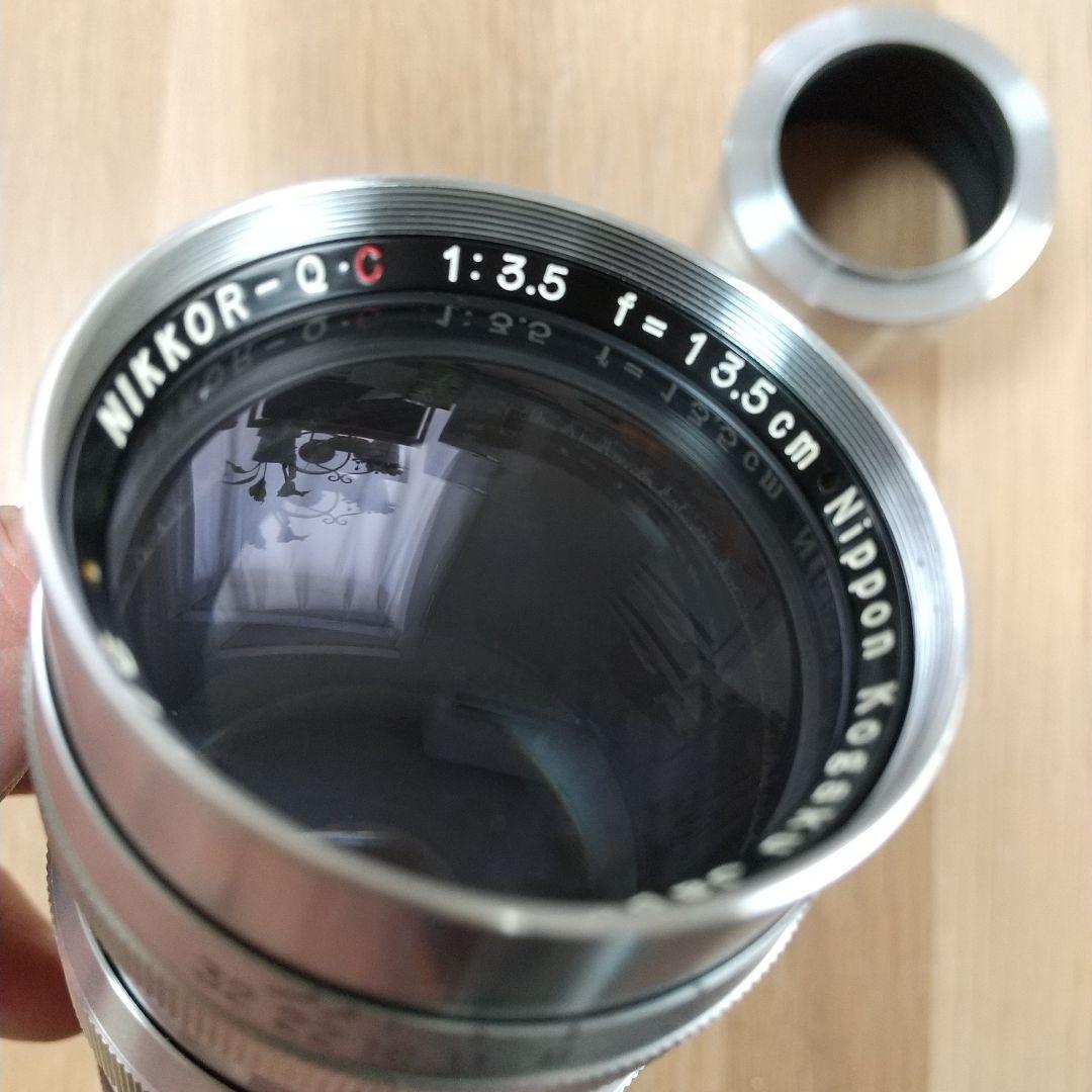 ニッコール-Q.C 135mmF3.5L39スクリューマウント 純正メタルフード