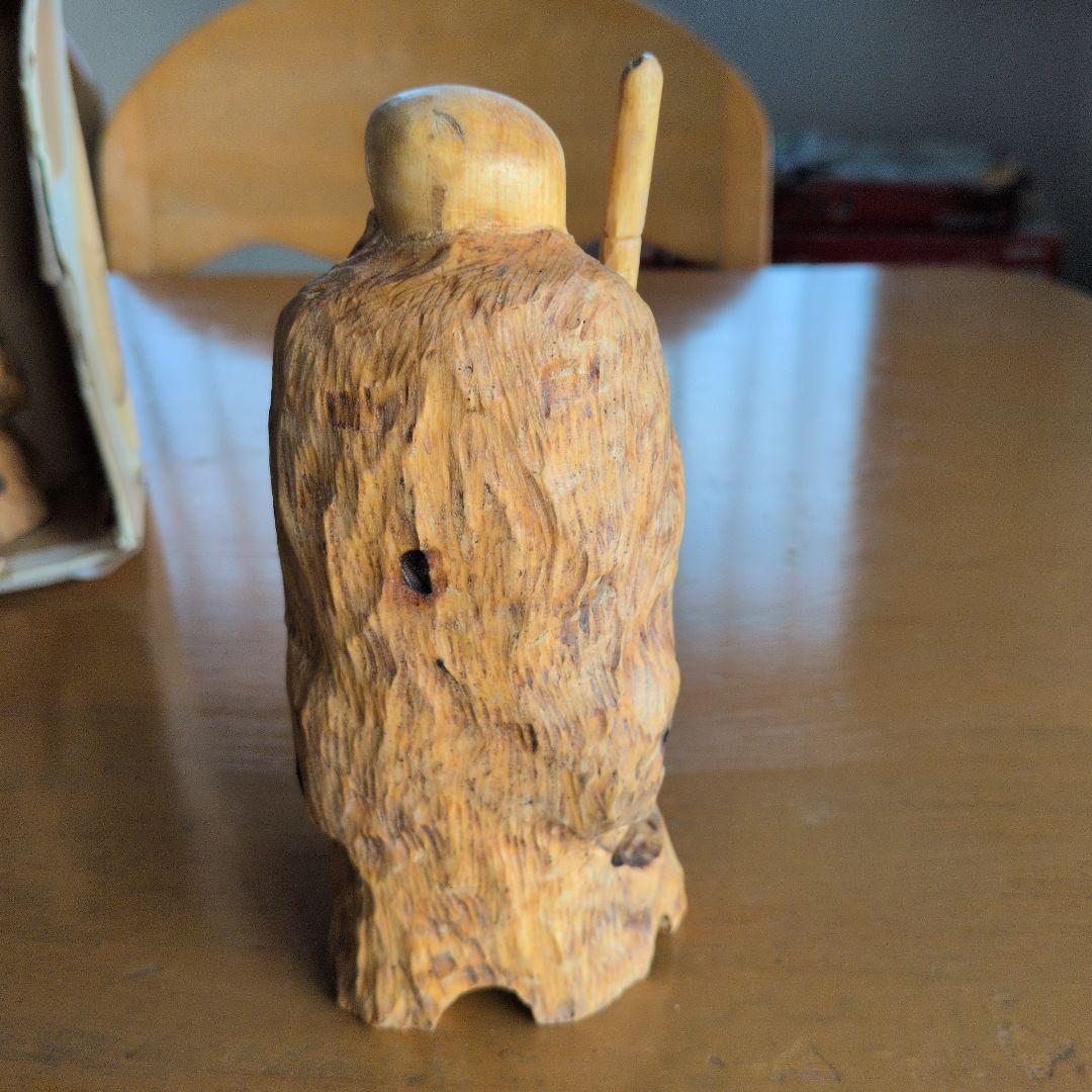 木製 一刀彫七福神 置物　大きいサイズの7体セット