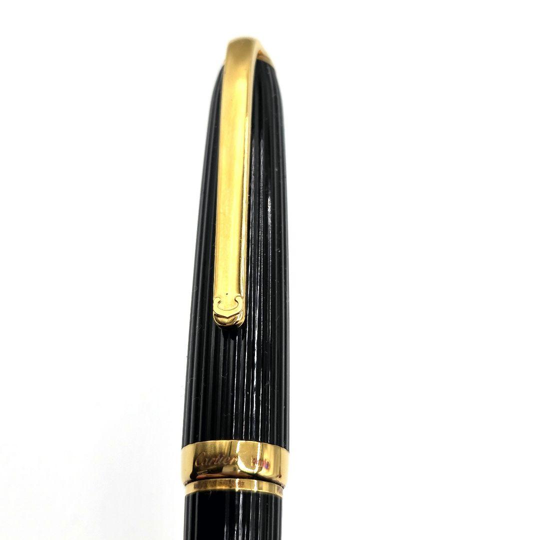 Cartier ボールペン ブラックコンポジット ゴールドプレイテッド ゴドロン