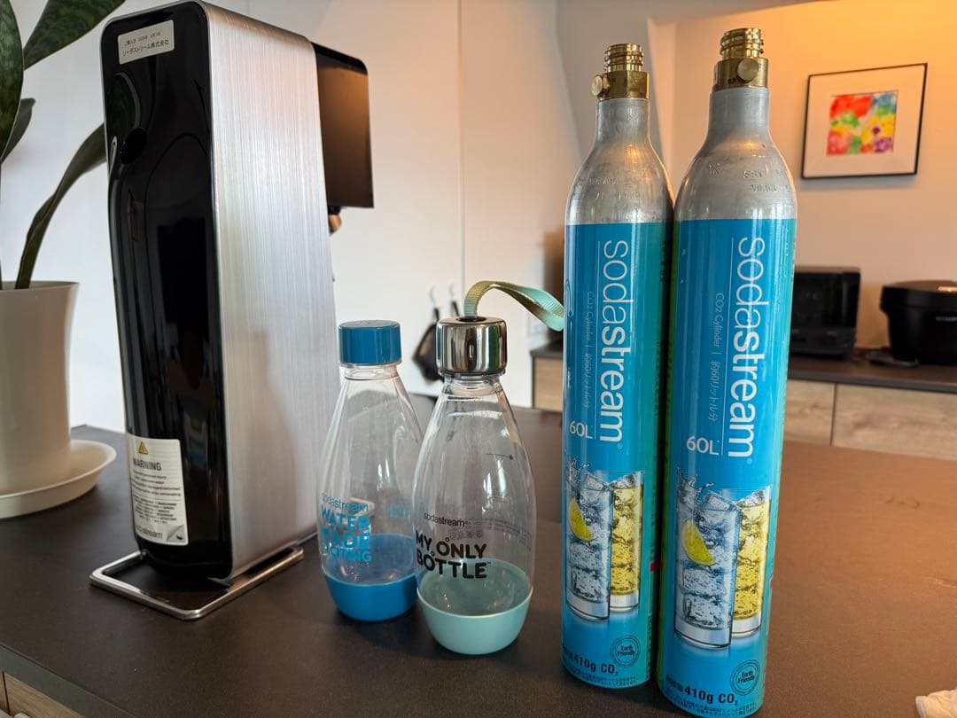 定価3.2万SodaStreamソースパワー ボンベ2本ボトル2本追加可