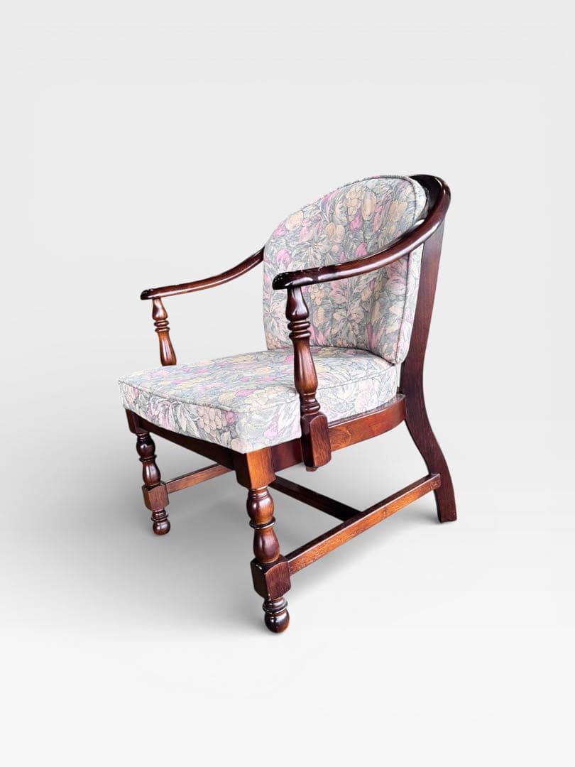 karimoku カリモク コロニアル アームチェア 1人掛け ベージュ 花柄