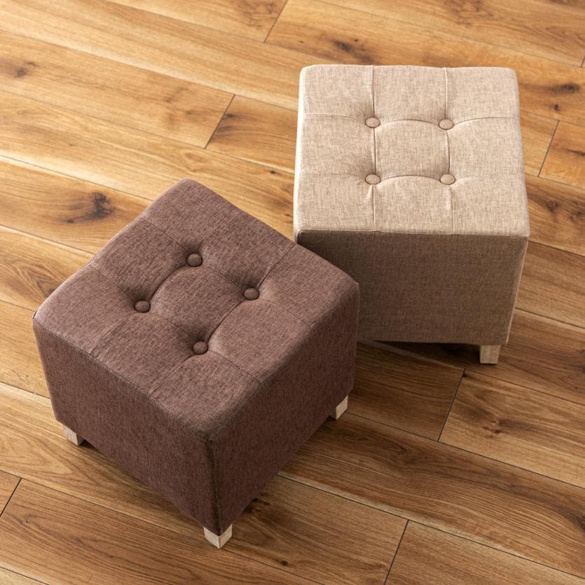 麻素材 オットマン スツール 足置き ボックス 椅子 ソファ 腰掛け おしゃれ