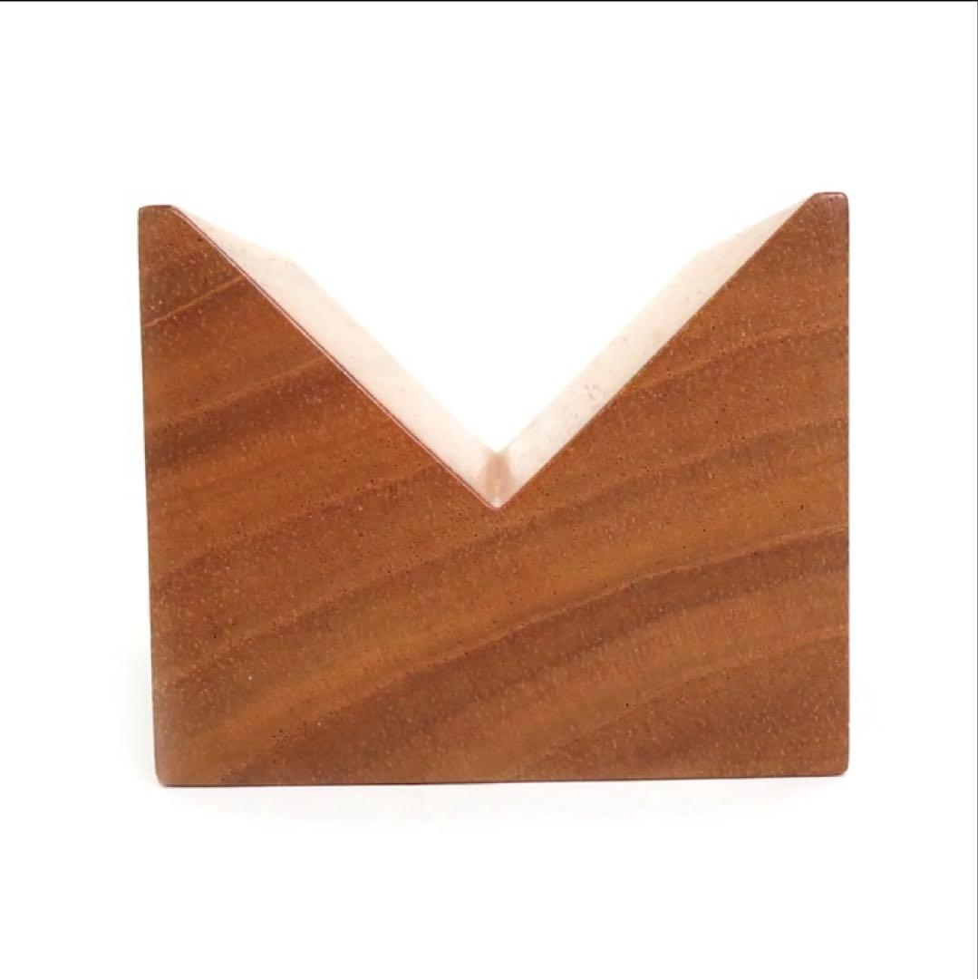 エルメスカードスタンド　プレイヤードシリーズ　ウッド　レザーブラウン