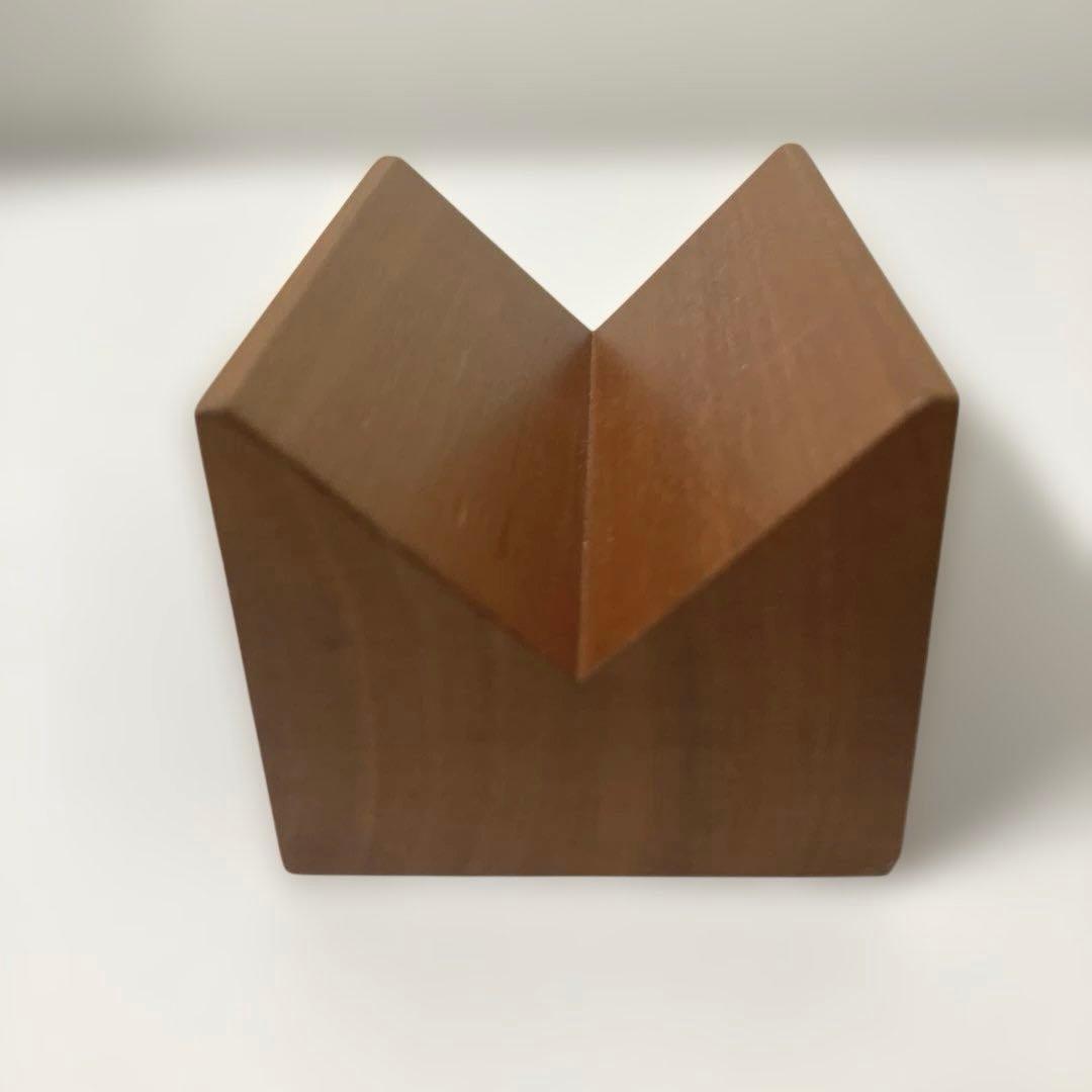 エルメスカードスタンド　プレイヤードシリーズ　ウッド　レザーブラウン