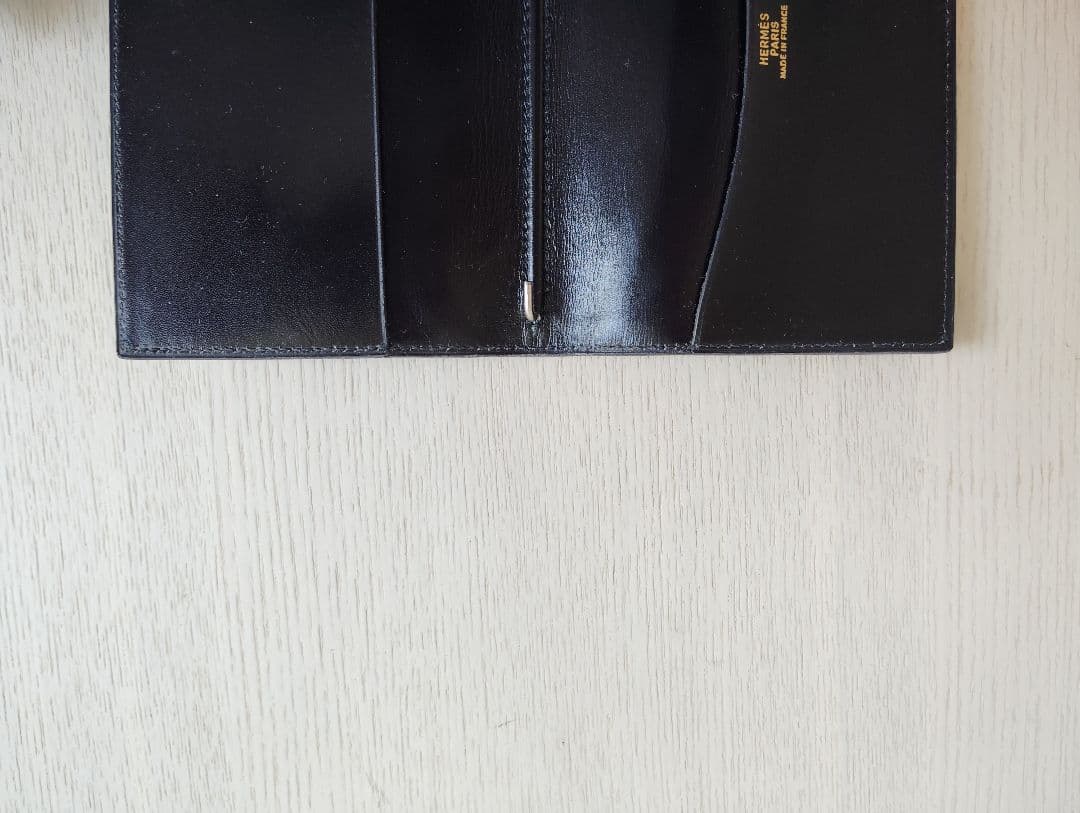 HERMES エルメス 手帳カバー アジェンダ ブラックボックスカーフ ノート付