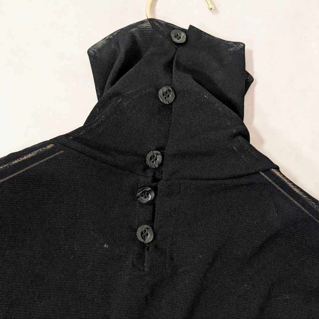 美品★エイココンドウ パワーネットニットドッキングタートルシャツ 42