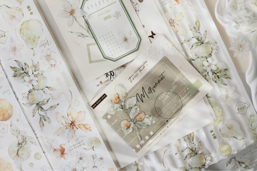 小白家文創《绿意》海外マスキングテープ　マステ 【2094】