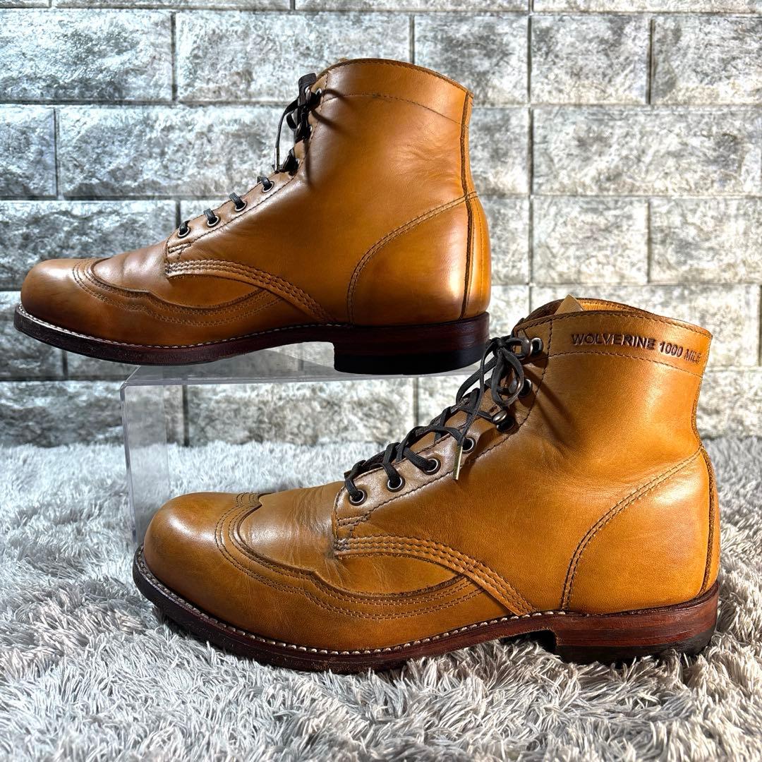 美品❣️WOLVERINE ウルヴァリン アディソン 1000マイルブーツ 茶