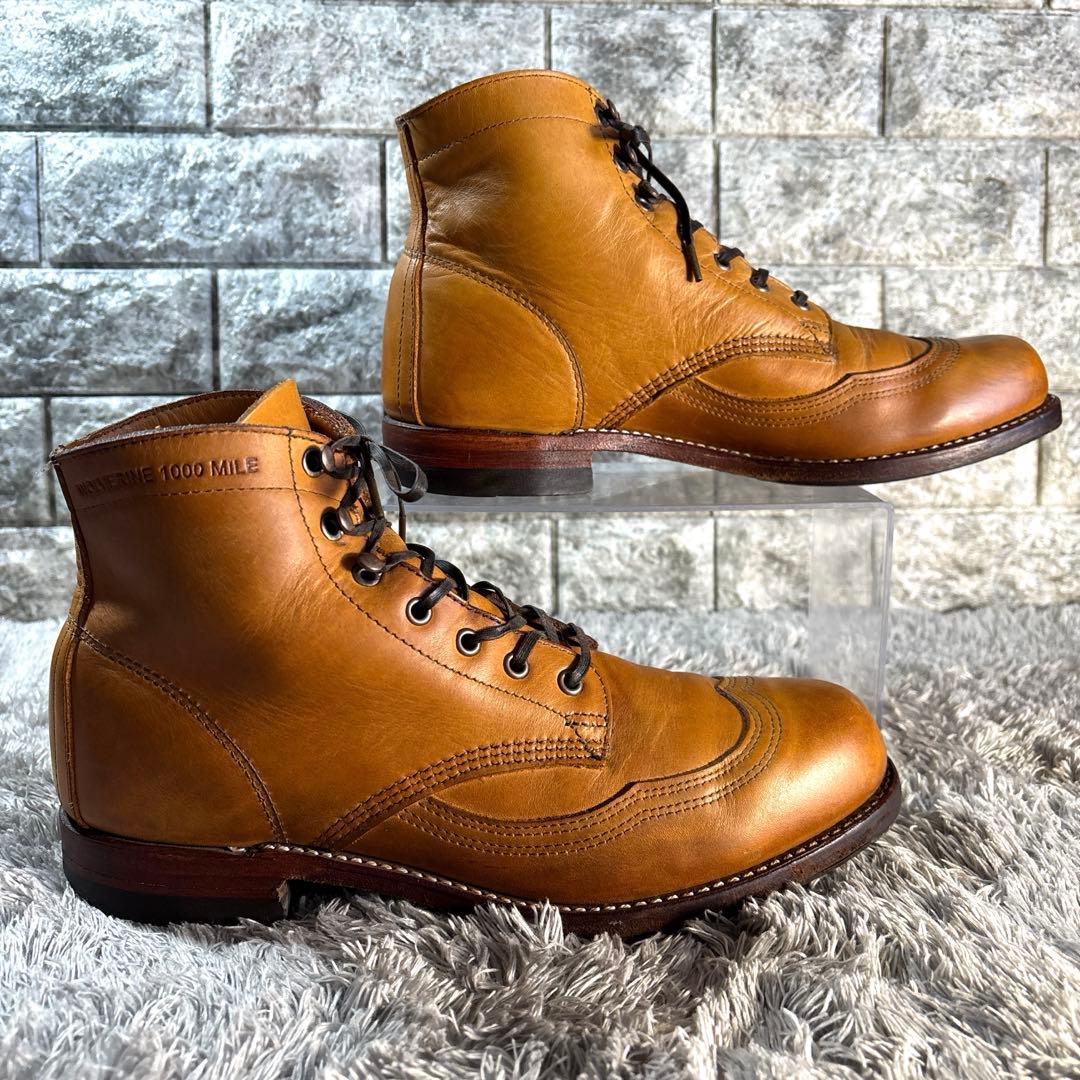 美品❣️WOLVERINE ウルヴァリン アディソン 1000マイルブーツ 茶
