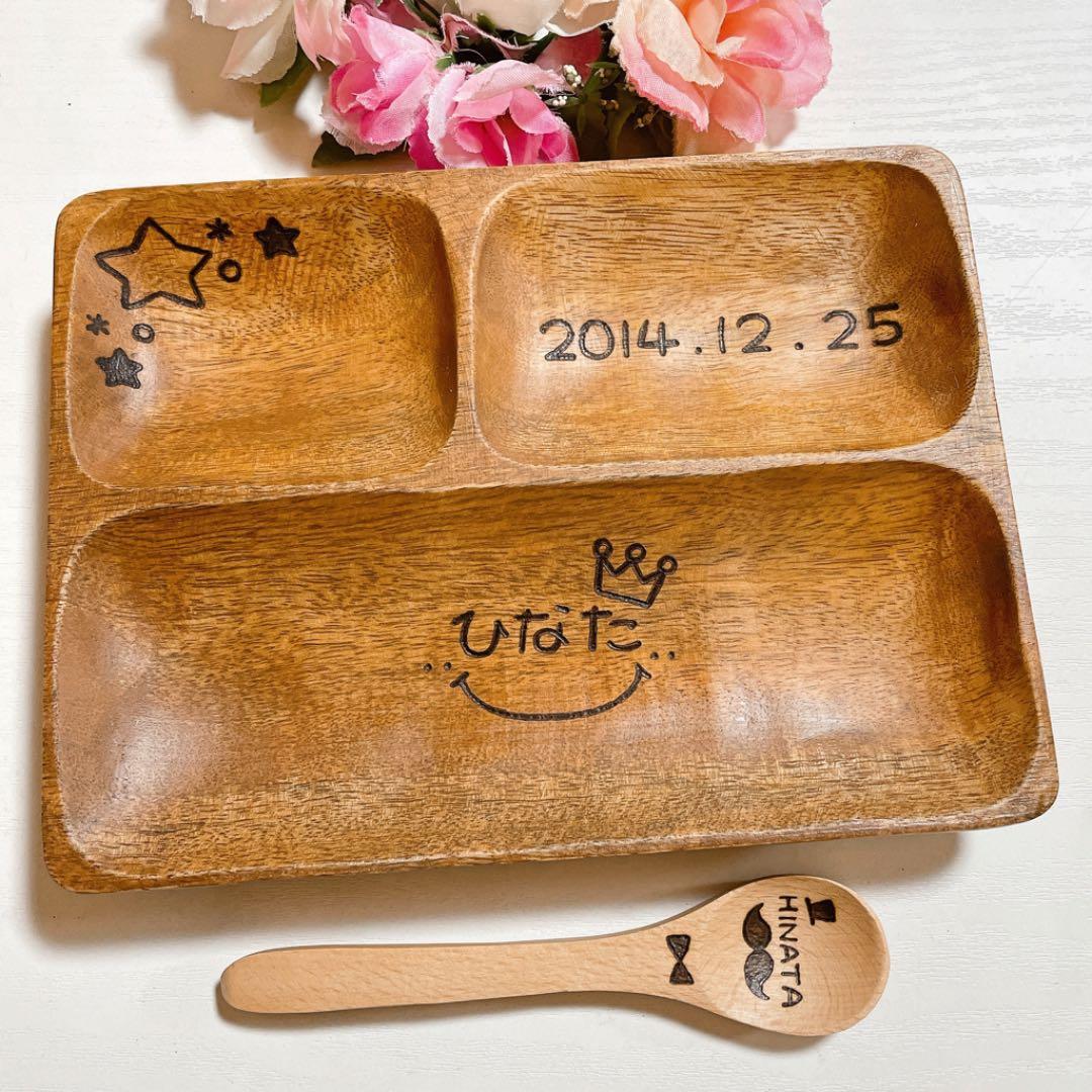 確認♡画像4枚♡ミニくま♡アカシアプレート♡スプーン♡お椀♡オーダー受け付け