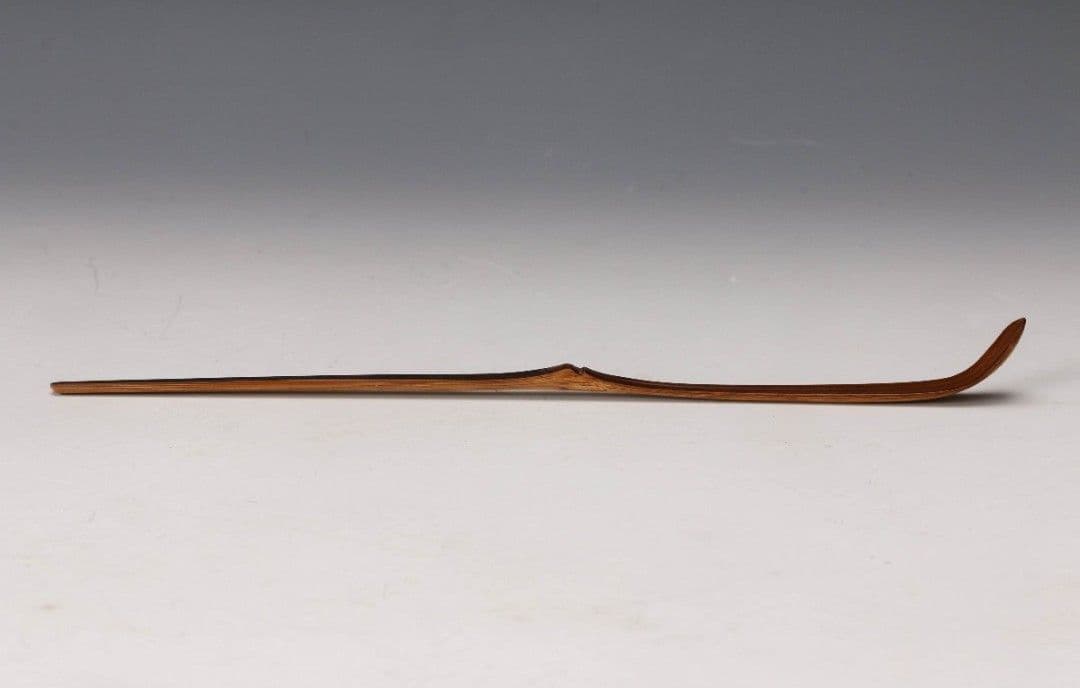 成瀬宗巨 作　竹茶杓 銘『腰ミの』 共箱 筒歌銘