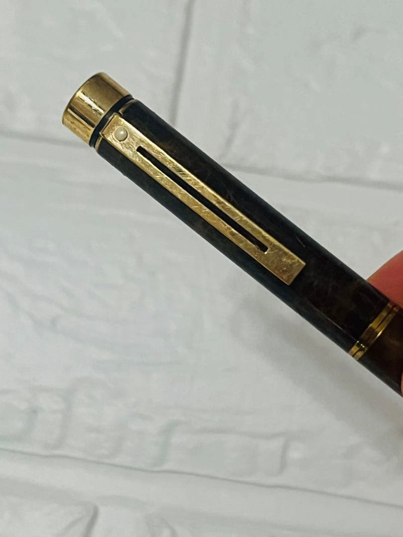 ヴィンテージ　シェーファー　タルガ　マーブル　14K 585 万年筆 ブラウン