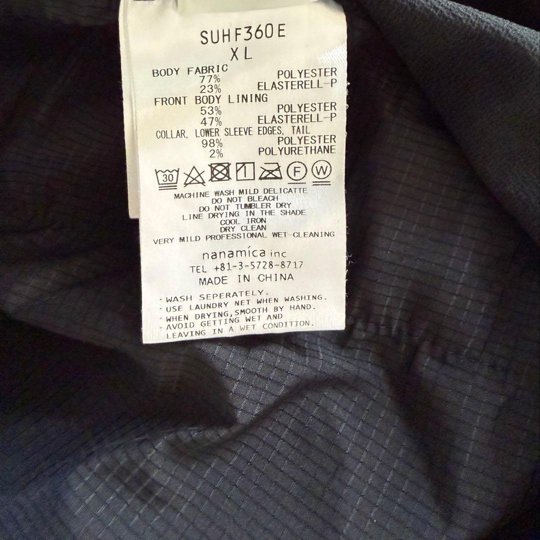 nanamica ALPHADRY Crew Neck Sweat ブラックXL