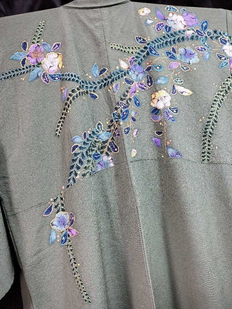 辻が花 訪問着 緑