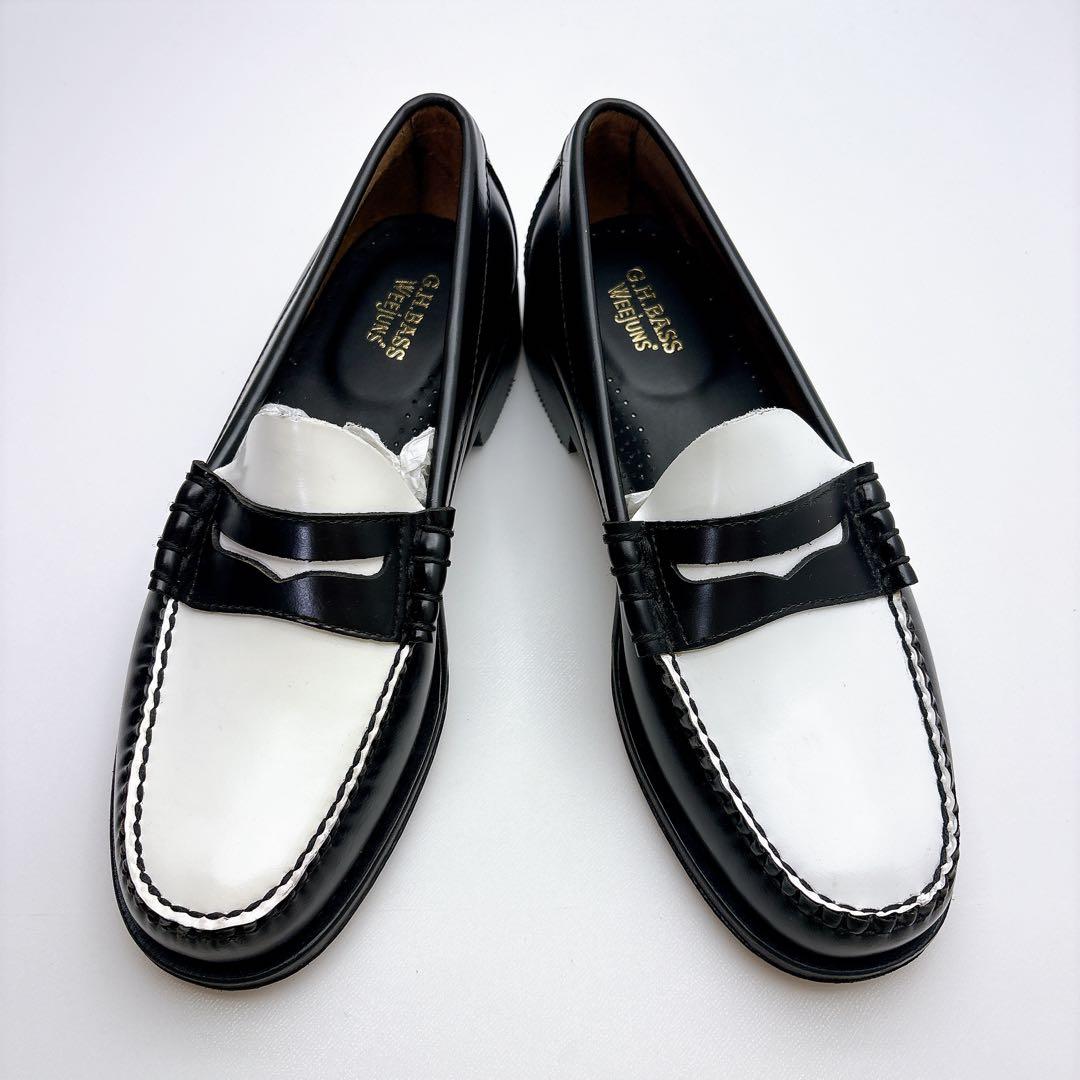 【訳あり美品】ジーエイチバス　ラーソン　モックペニー　バイカラーローファー