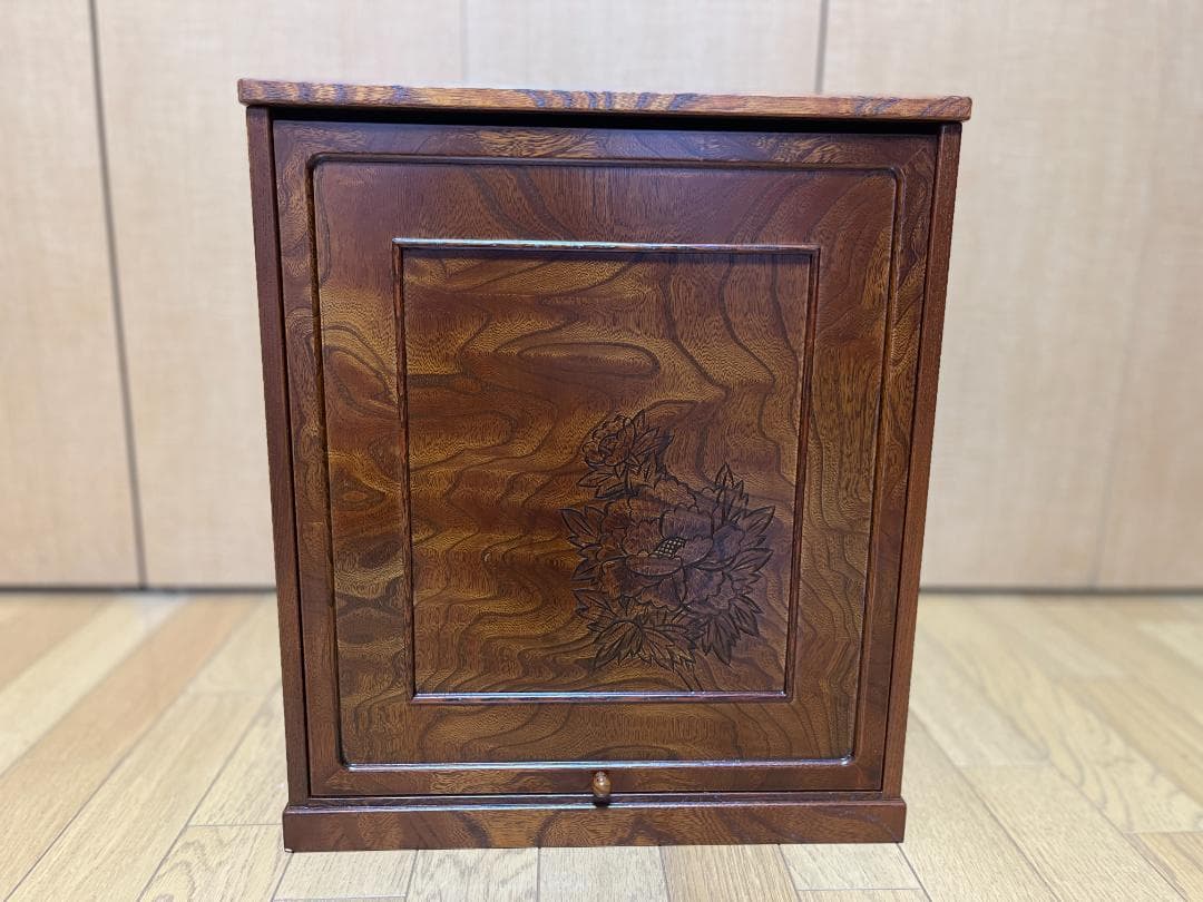 【新品】函鏡台 欅 回転鏡 和風 メイクボックス コンパクトドレッサー