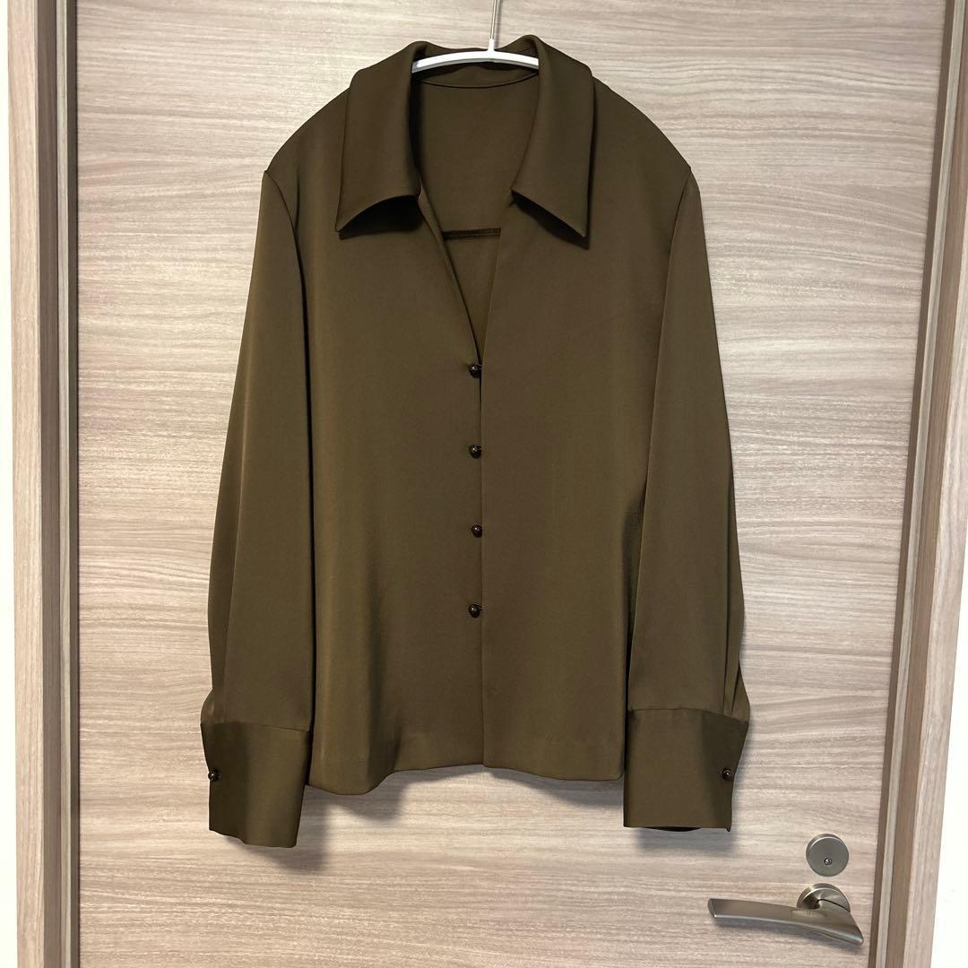 RIM.ARK 26SS Open collar slim SH JKブラウン