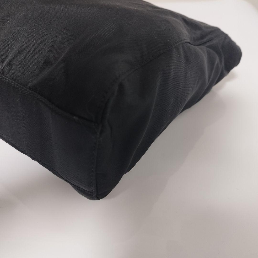 美品☆　プラダ　シルバーチェーン　ショルダーバッグ　ナイロン　三角ロゴプレート