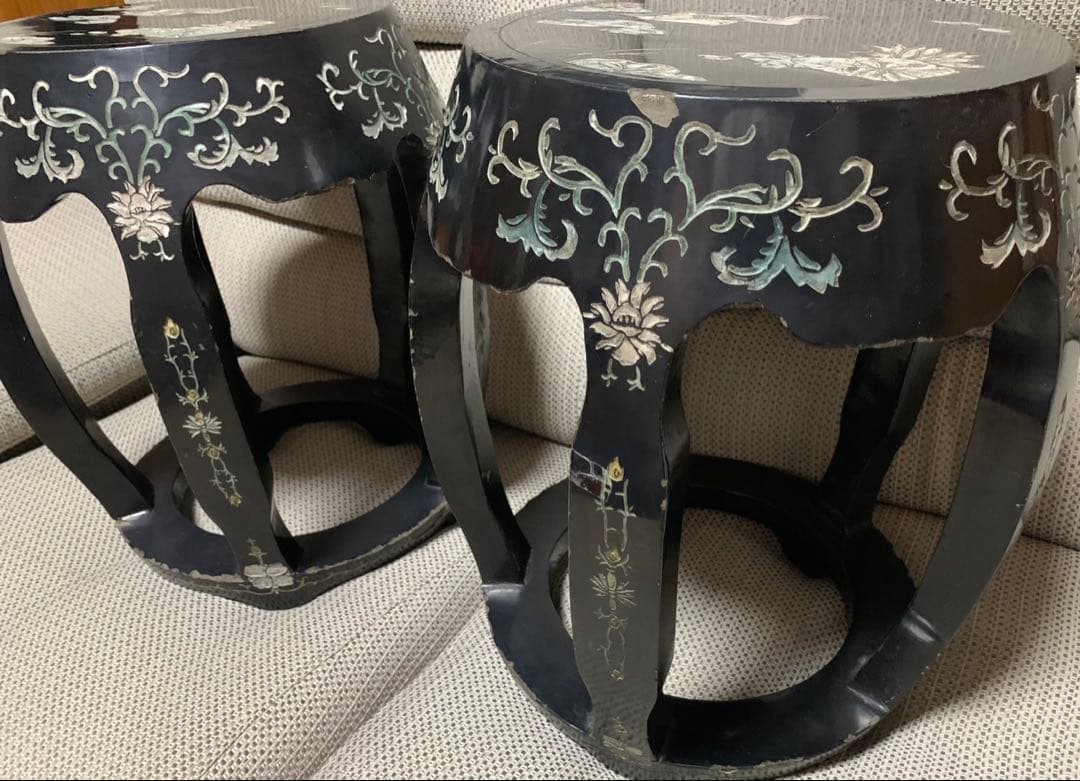 最終値下！中国美術　サイドテーブル