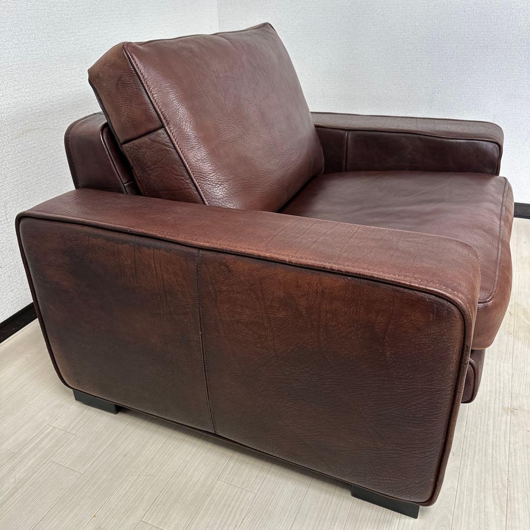 カリモク最高峰 ドマーニ 総革張り：本革 1人掛けソファ 1Pソファ iso※