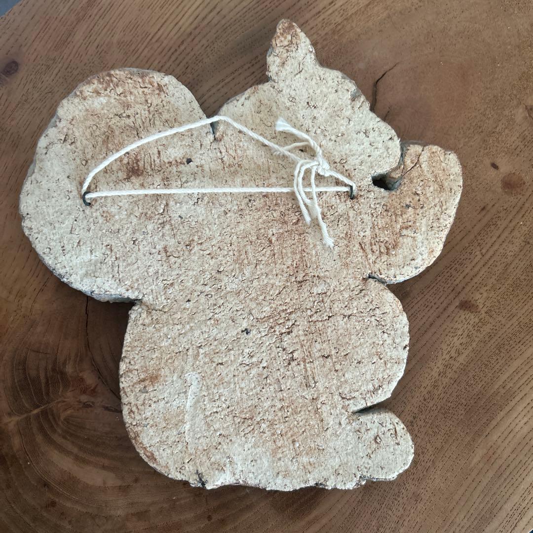 前川幸市　リス　陶板　レア