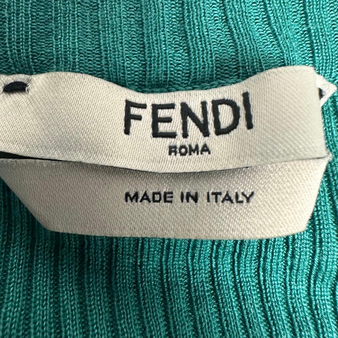 tanakas08228 様用美品 希少 FENDI グリーン カーディガン 花