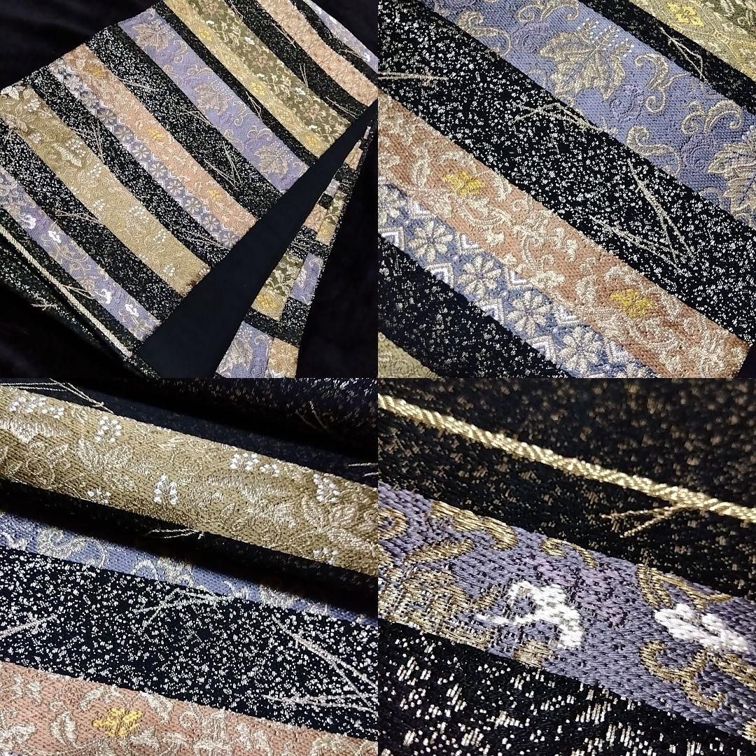 付下げ セット 袋帯 和田光正 作家物 落款 黒 花車 一つ紋