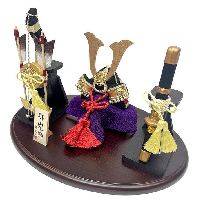 飛翔兜　弓太刀セット　五月人形兜飾り　端午の節句卓上飾り　リュウコドウ　龍虎堂