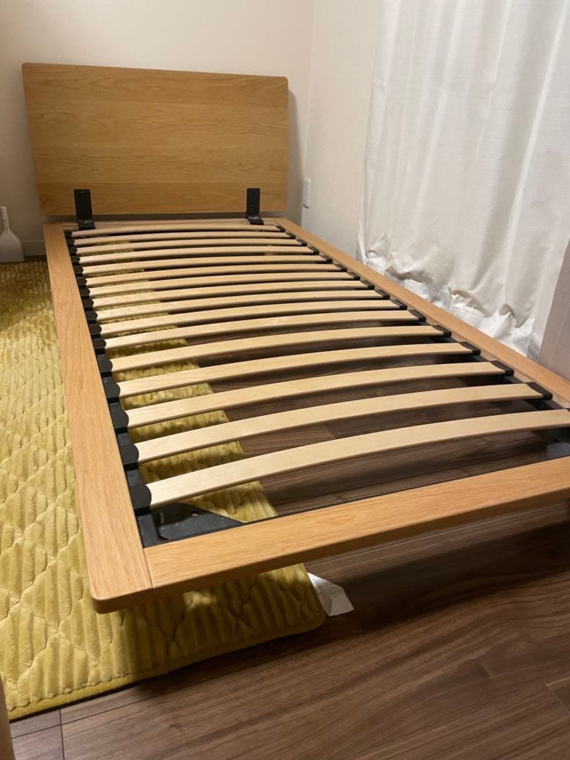 【GW期間中値下げ】★無印良品製★木製 すのこベッド ヘッドボード・脚付き
