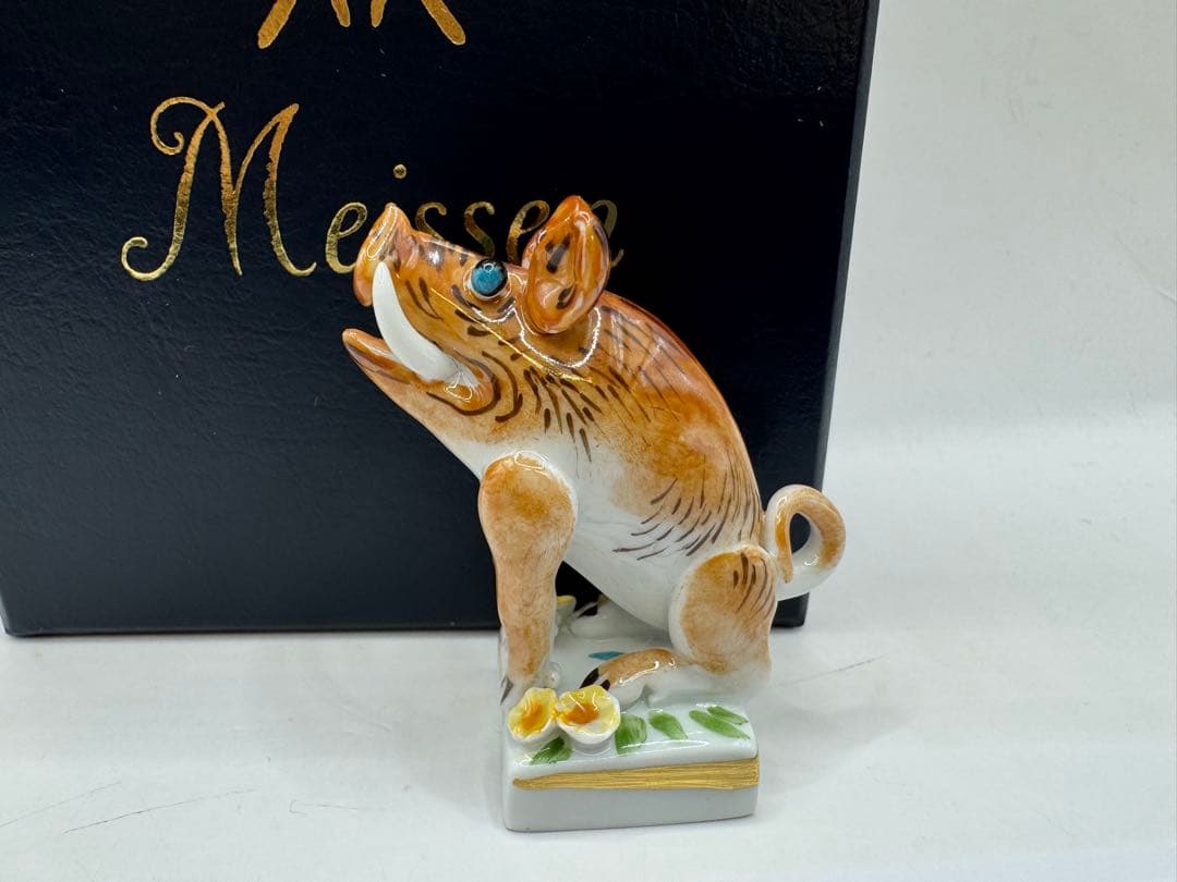 極美品 Meissen マイセン 干支シリーズ 猪　イノシシ　亥　フィギュリン
