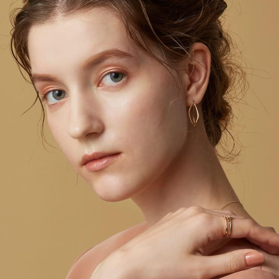 agate K10 フープピアス(片耳のみ)