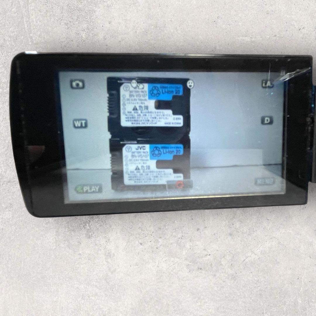 【美品】JVC　ハンディビデオカメラ【GZ-E600-Z】ブルー