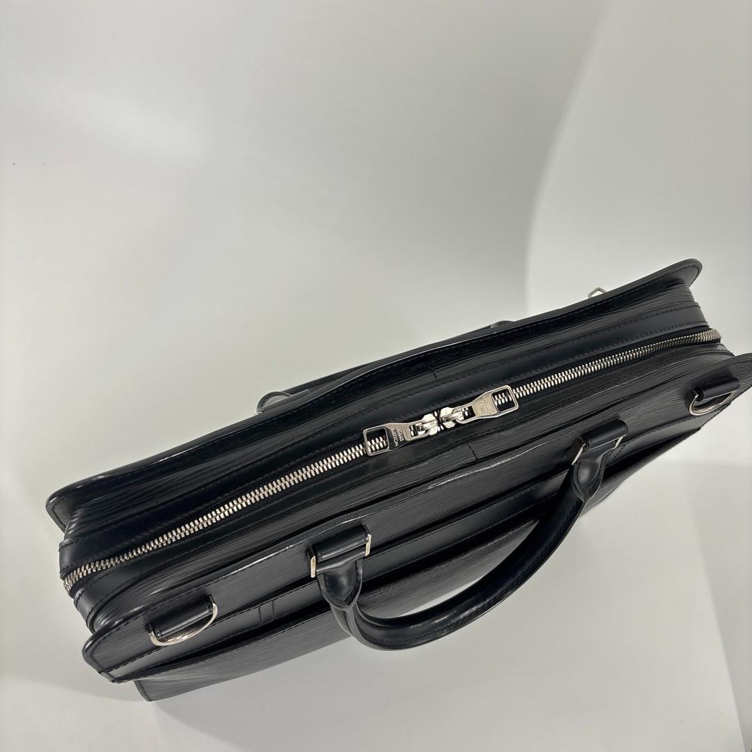 新品同様 ルイヴィトン エピ バサーノMM ブラック ビジネスバッグ メンズ