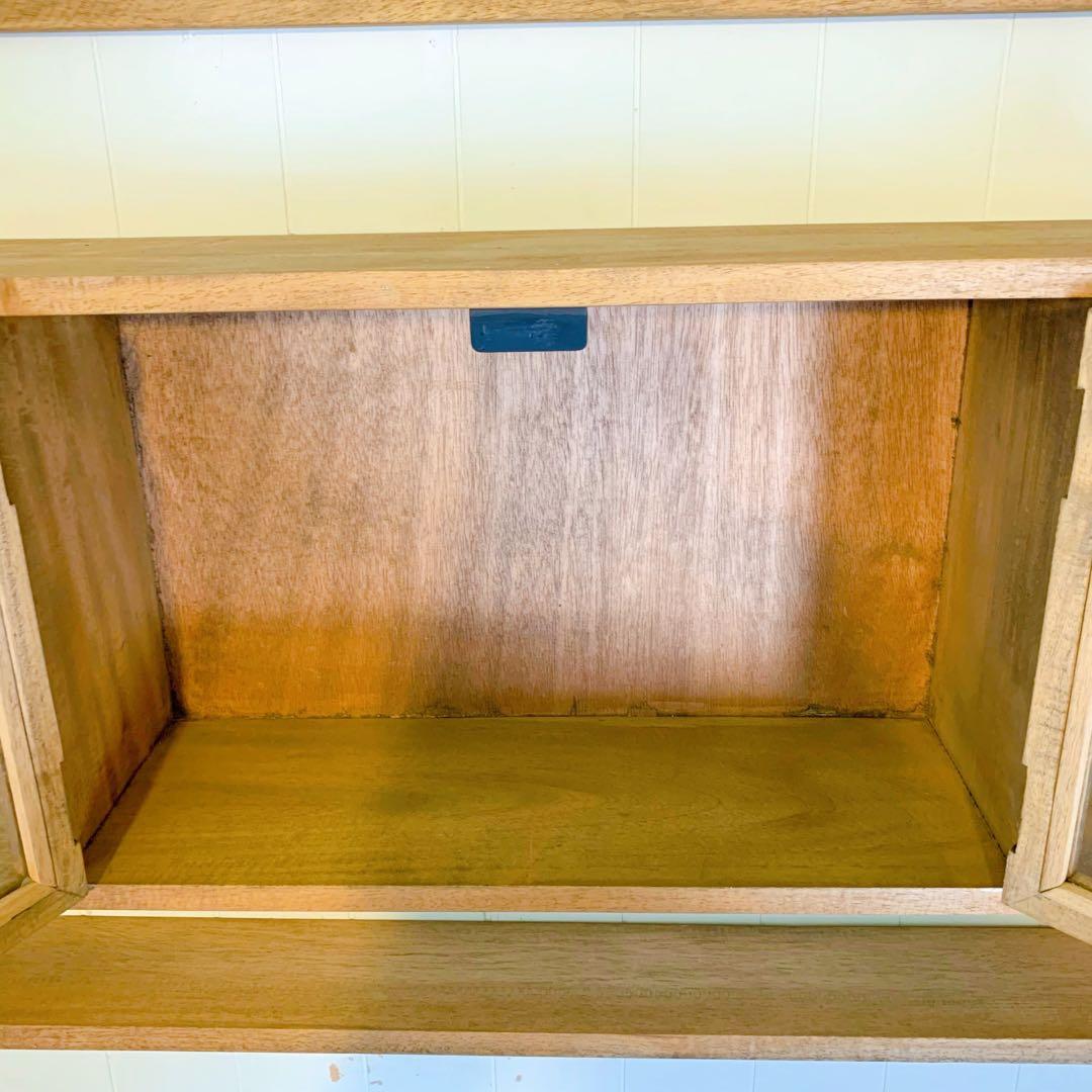 木製オープンシェルフ 扉付き