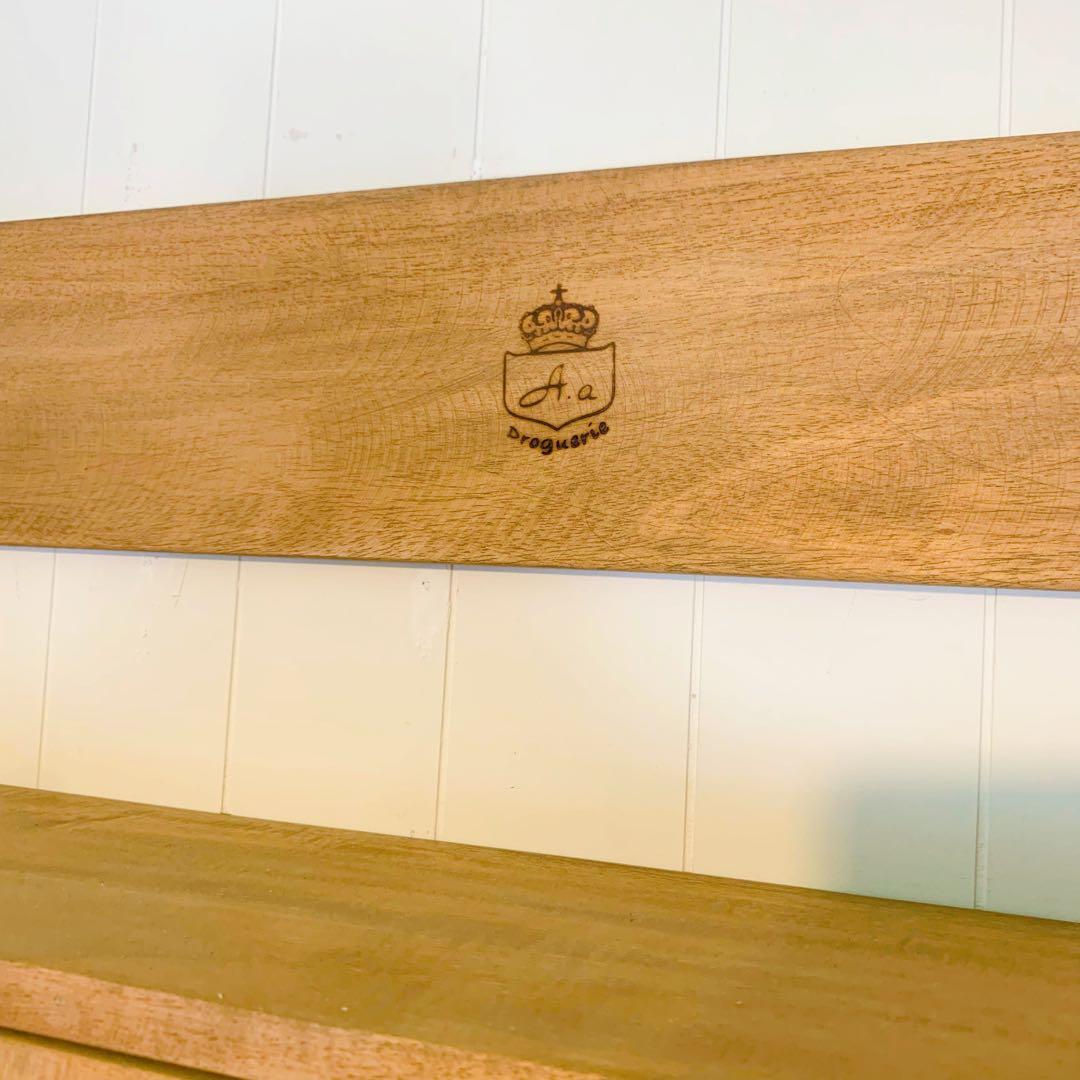 木製オープンシェルフ 扉付き