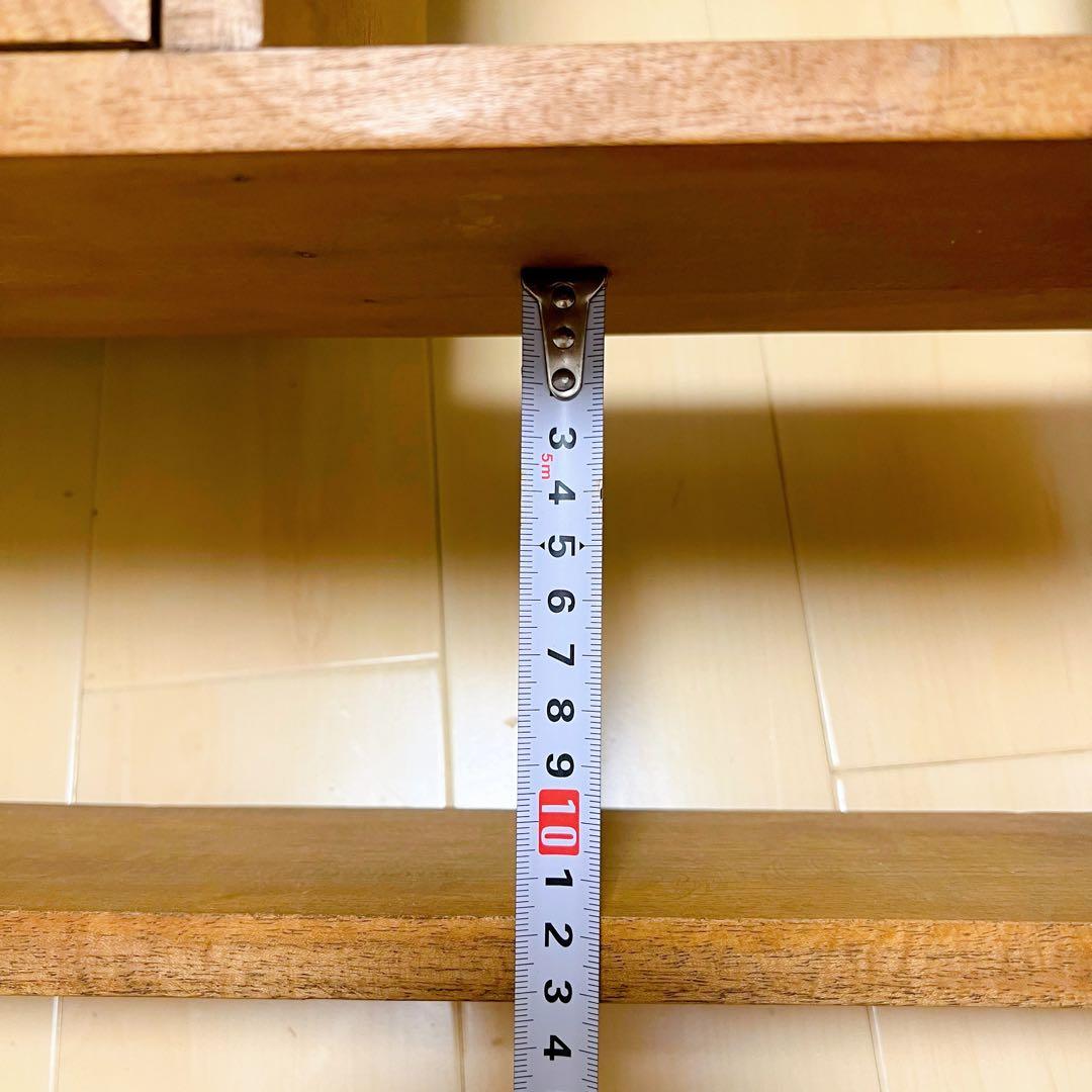 木製オープンシェルフ 扉付き