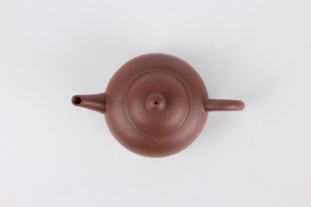 荊渓惠孟臣製 唐物 朱泥 水平 壺 煎茶 急須 紫砂 宜興 窯 ES1-14