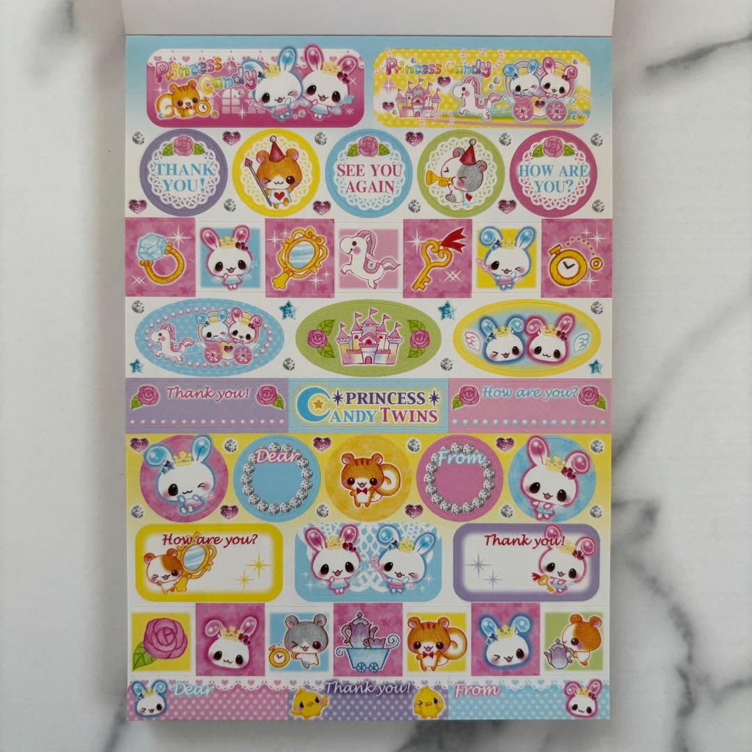 平成レトロ 当時物シール付きメモ帳① クーリア うさぎ りす ハムスター