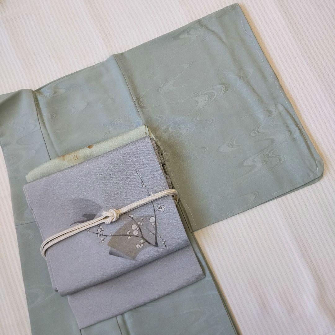 【名古屋帯】未使用品✣やわらかな春待ちの梅 ― 手描き 406cm