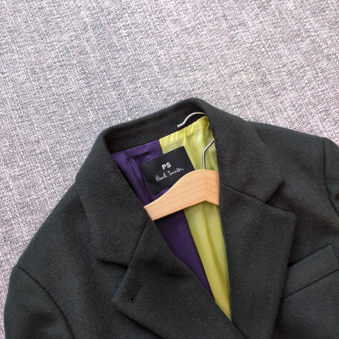ポールスミス　近年モデル　ウール　チェスターコート　裏地マルチカラー　秋冬