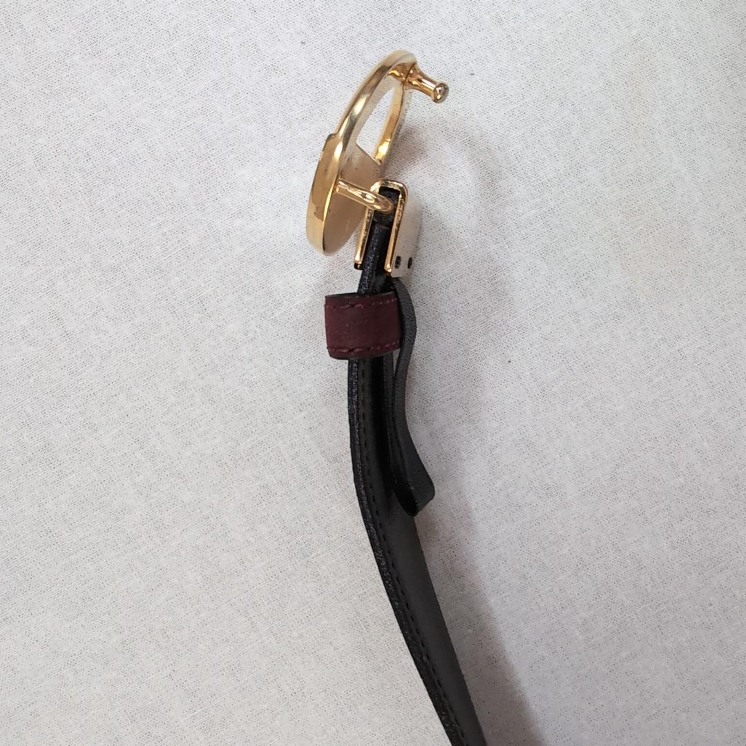 Christian Dior バーガンディ スエード 65cm 幅3cm d52