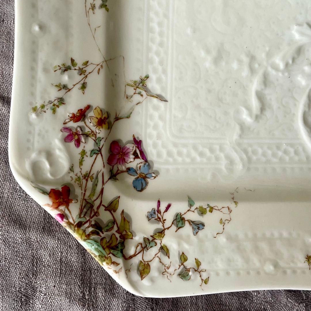 D*＊様 【希少レア美品】マジョレルナンシー×リュネヴィル隅切り角皿　フランスア