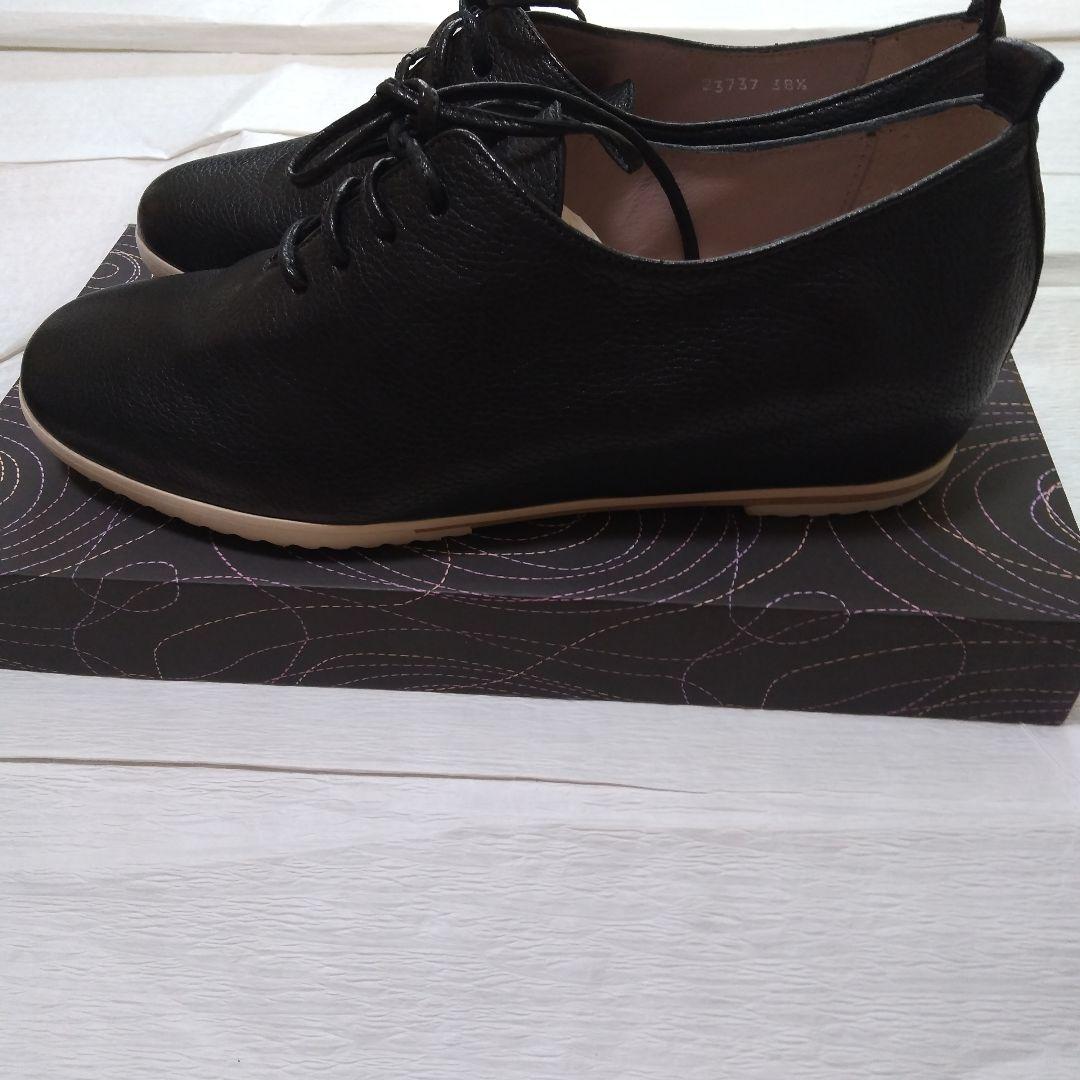 RS ホーマーズ　ブラックレザー ローカットシューズ黒サイズ38.5