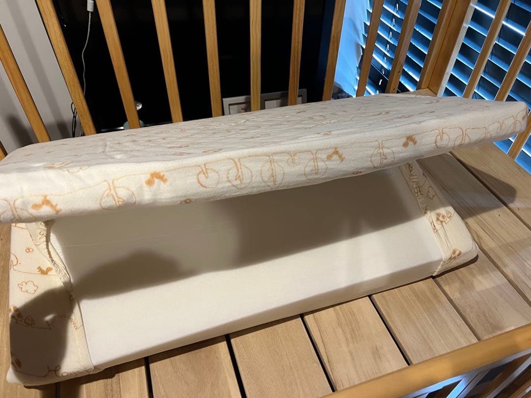 KATOJI ハイシートベビーベッド⭐︎三つ折りマットレス、防水シーツ付き