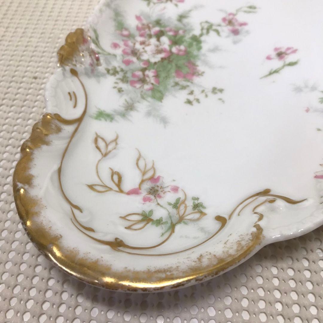 セオドア ハビランド リモージュ　フランス アンティーク　オーバルディッシュ